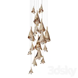 Pendant light in the form of flowers kolokolchiki